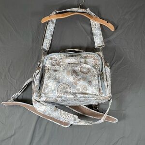 Ju Ju Be Diaper Bag Backpack Maternity Baby Blue Floral